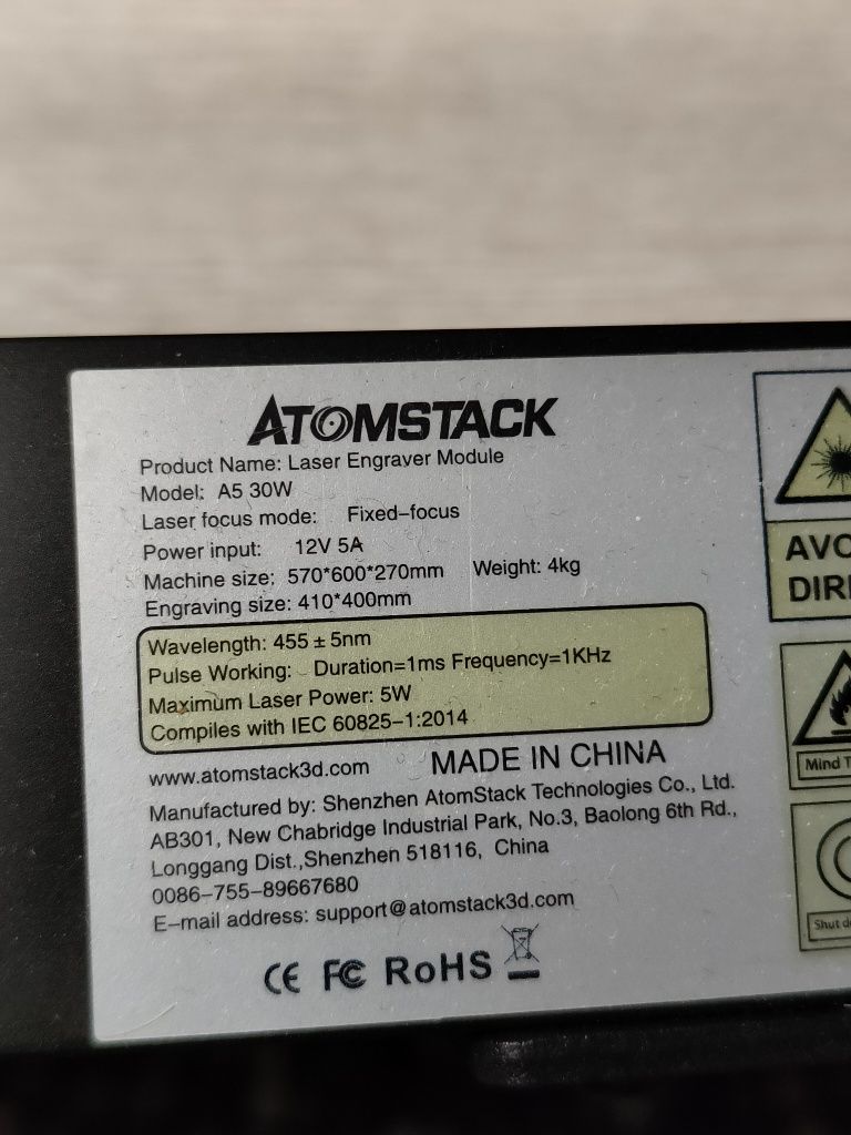 Grawer laserowy Atomstack A5 30W