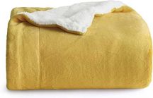 BEDSURE Przytulny koc 150x200 żółty