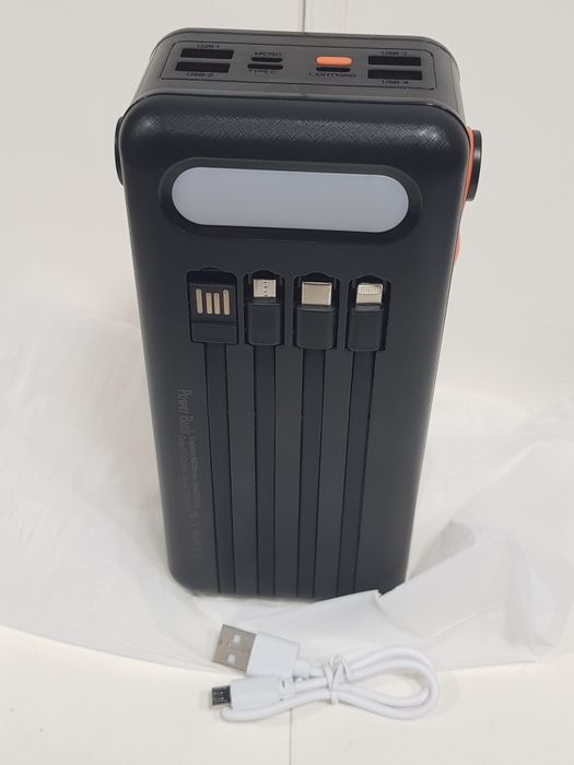 Повербанк 60000 mAh з фонарем та сонячної панелі