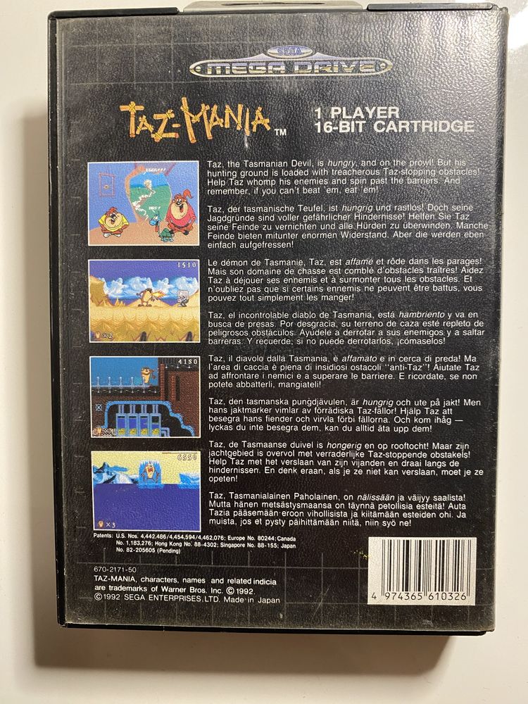 Taz Mania Sega Mega Drive
