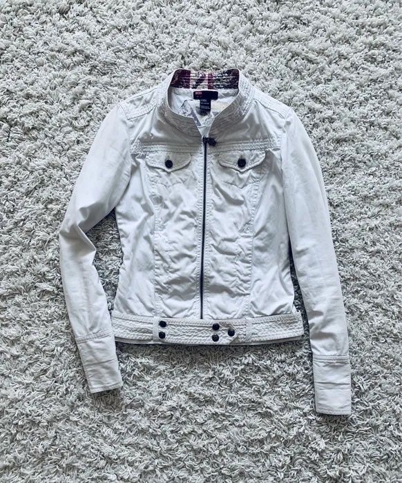 Diesel біла джинсовка джинсова куртка літня белая джинсовая котоновая