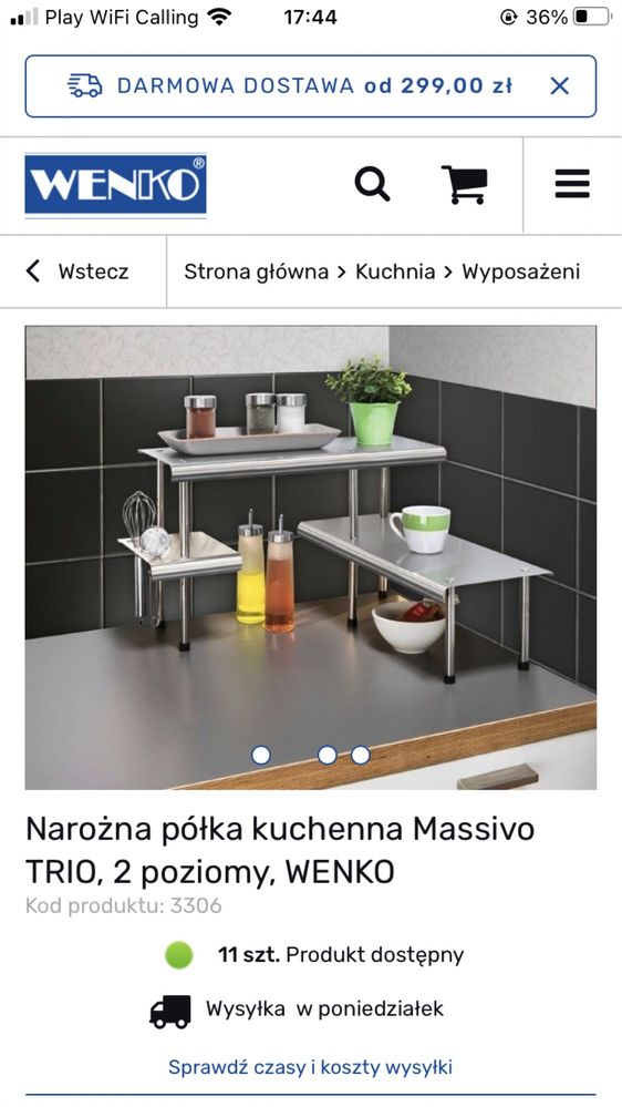 Poleczki metalowe WENKO