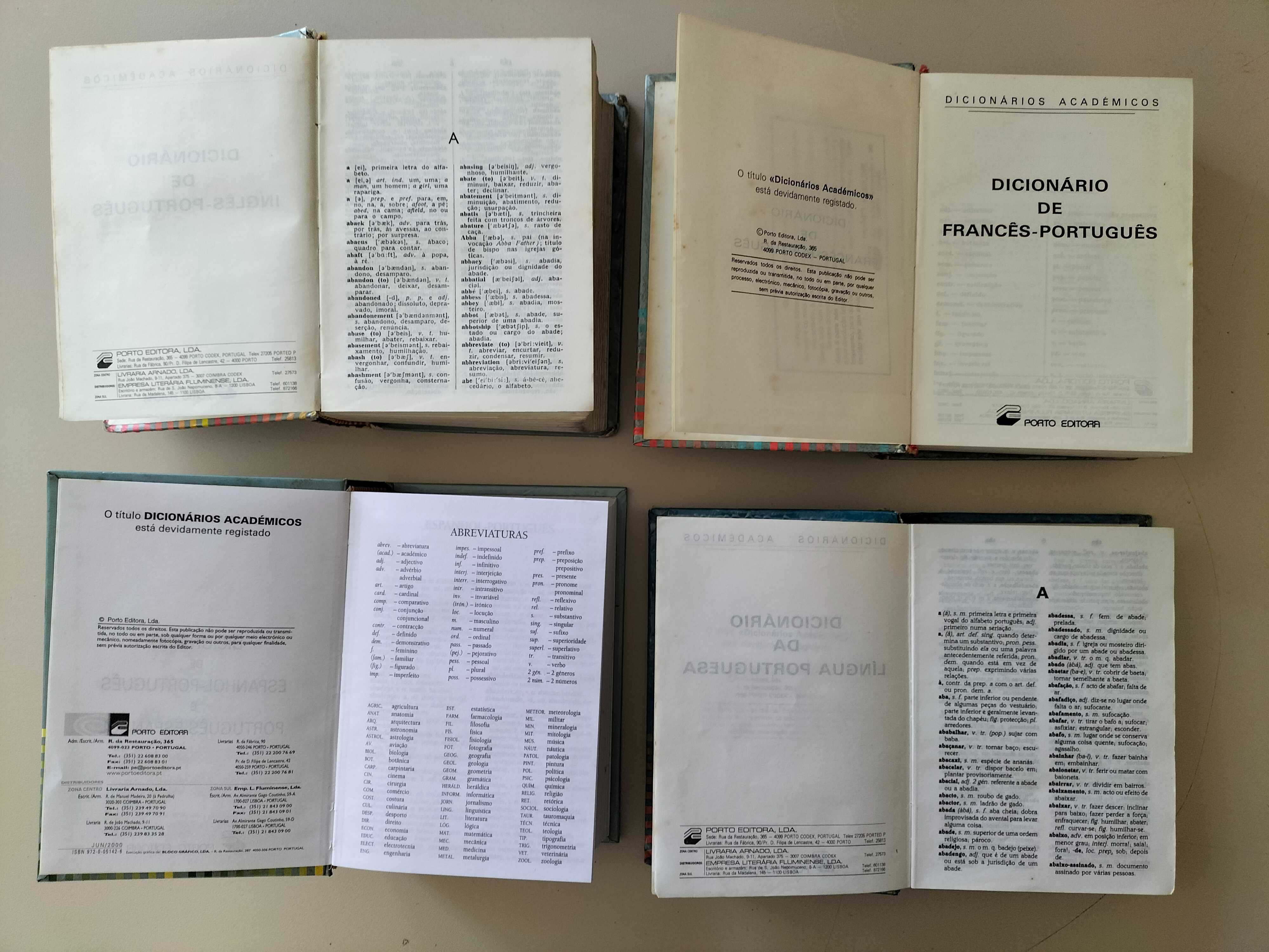 Dicionários (Português-Inglês-Francês-Espanhol)
