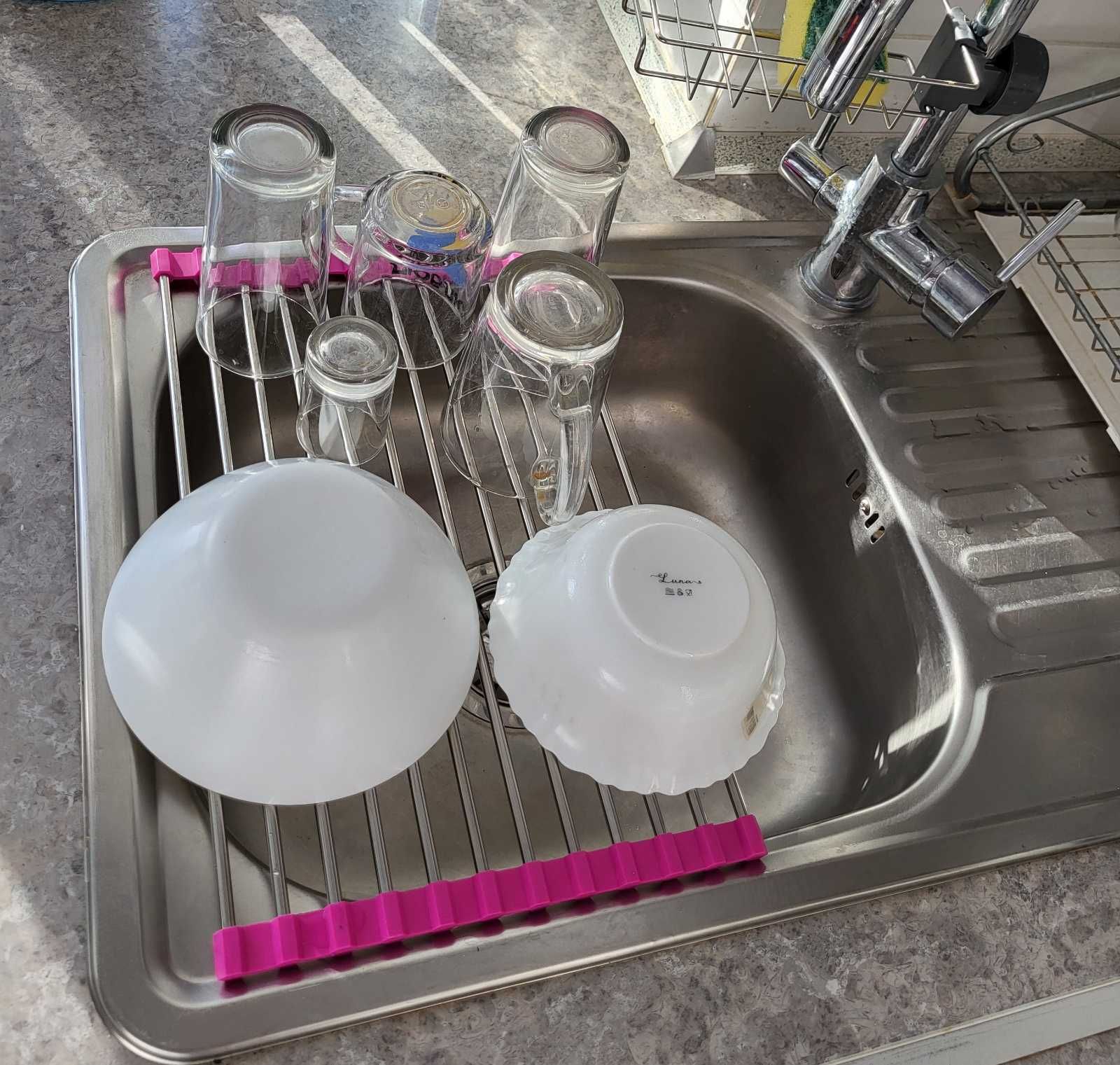 Решетка сушилка для посуды на мойку подставка горячее Wash Basin Dryer