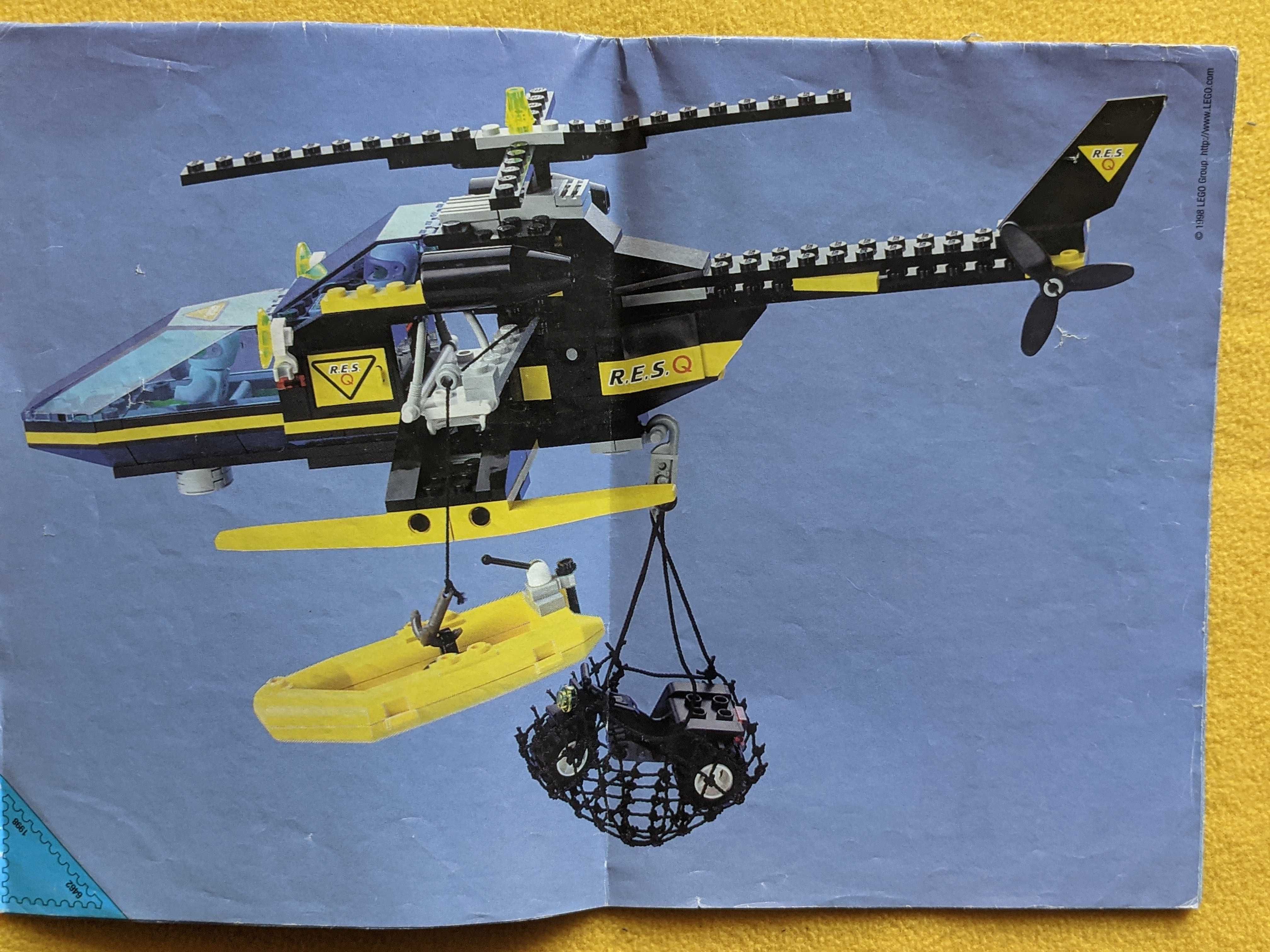 LEGO 6462 Res-Q Helikopter: INSTRUKCJA + części, ponton, motocykl