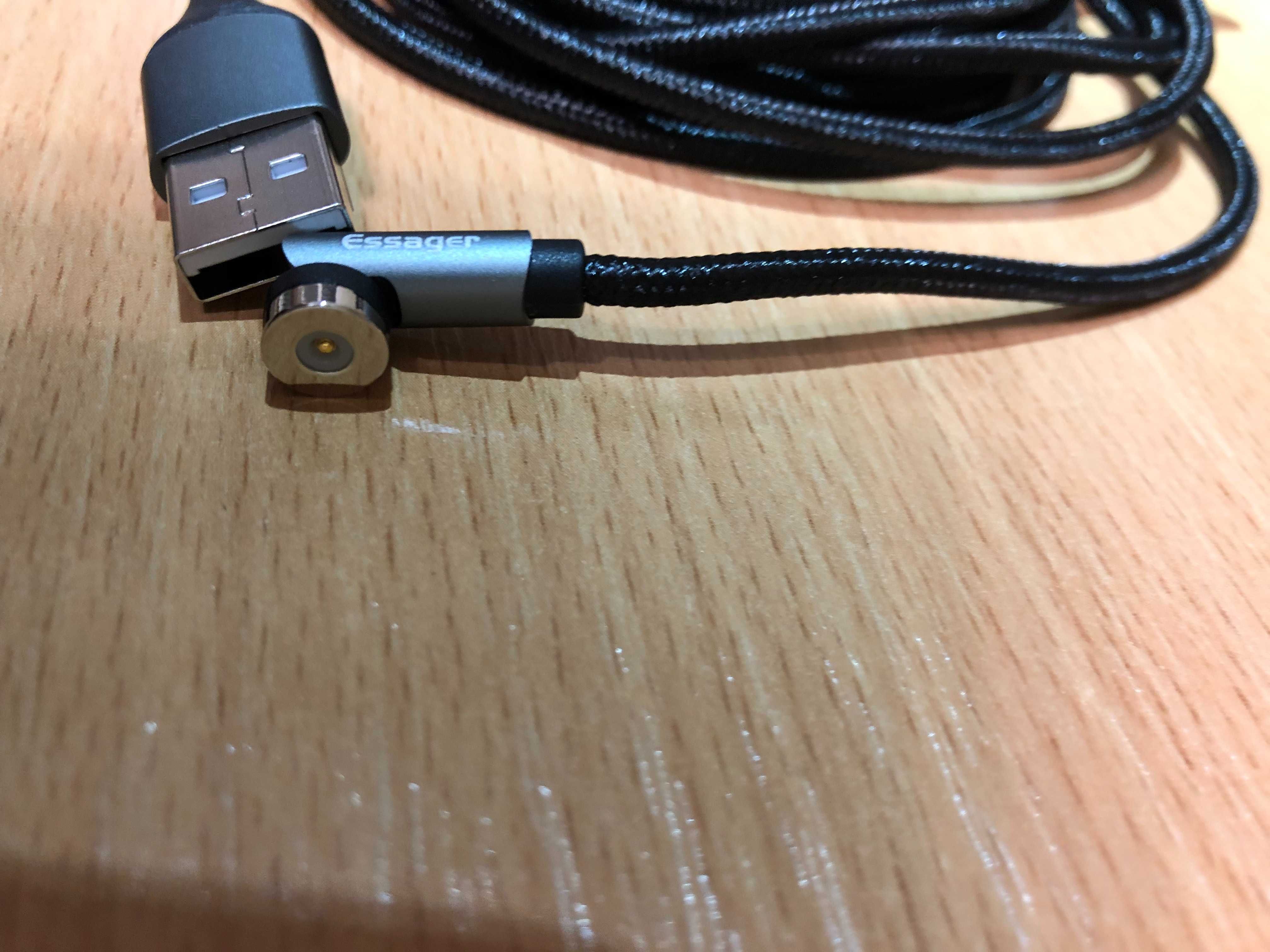 Кабель Essager 3м магнит lightning и typeC (заряд iPhone,iPad,Android)