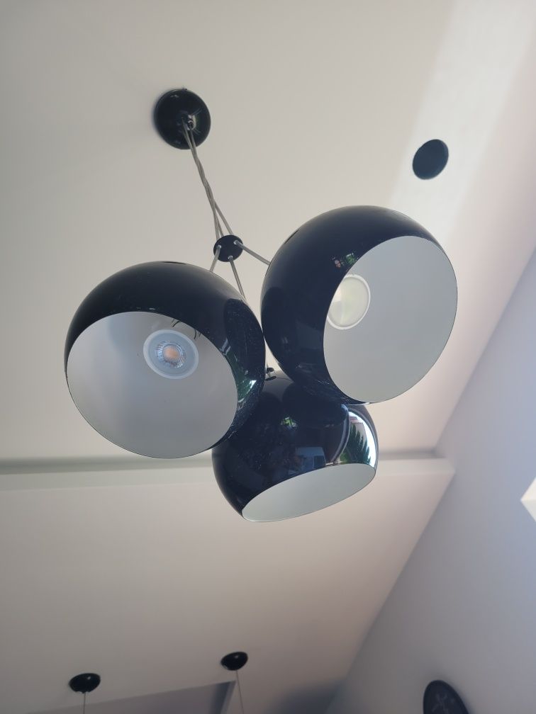Czarne  lampy zestaw