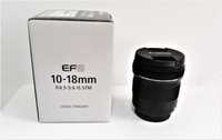 Canon EFS 10-18mm f/4.5-5.6 IS STM, angular, objectiva, como nova
