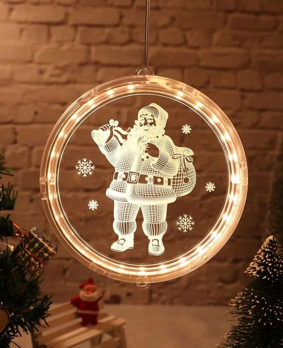 Nowa dekoracja świąteczna lampka LED Święty Mikołaj ozdoba