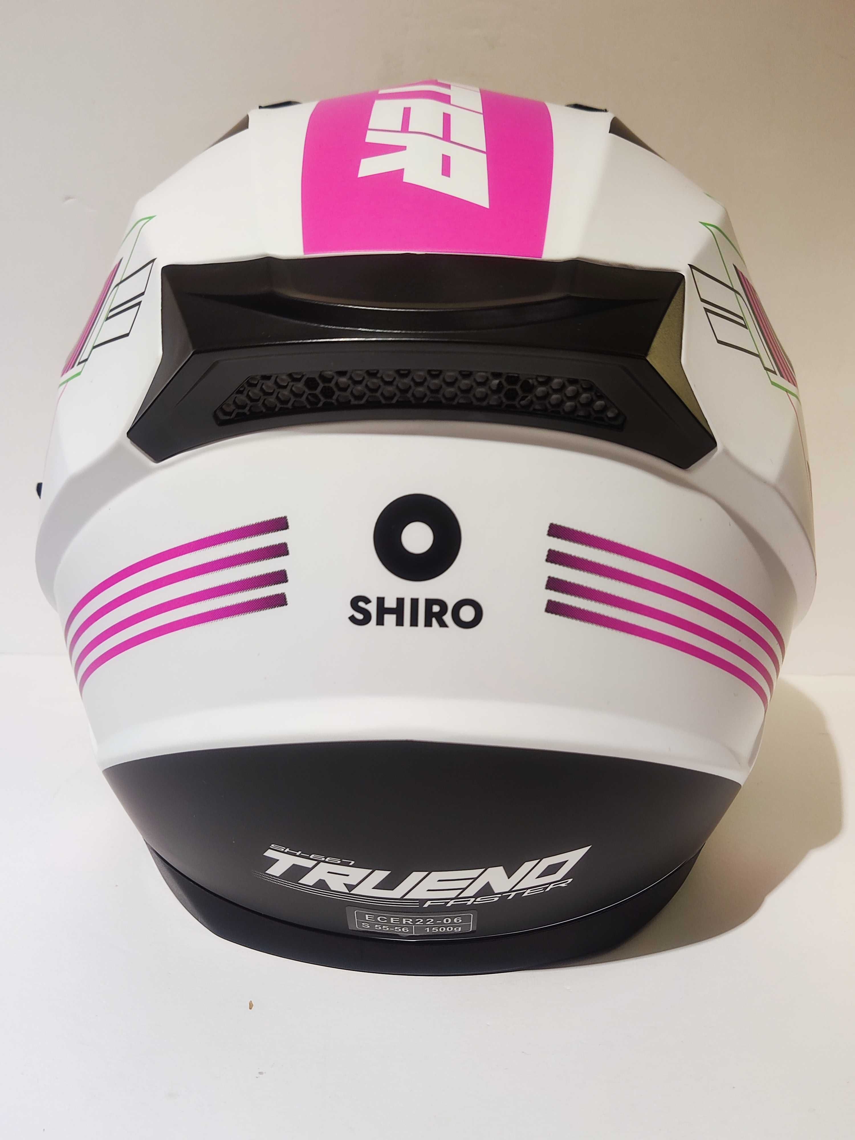 Capacete Shiro integral dupla-viseira senhora mota scooter novo