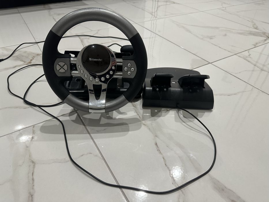 Ігровий руль Defender Forsage GTR + педалі | Повністю робочий