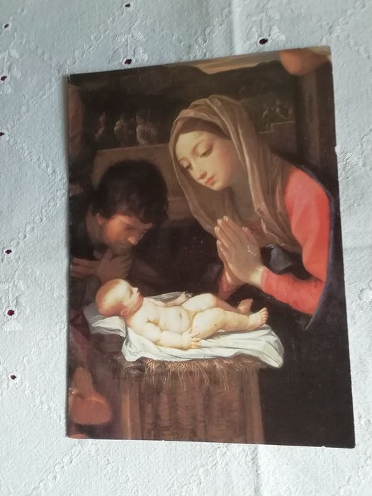 Postal de Natal Paper Moon - La Adoracion de Los Pastores