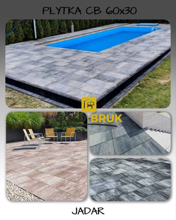 PROMOCJA Kostka płyta tarasowa płytka cb 60x30 4,5cm colorblend JADAR