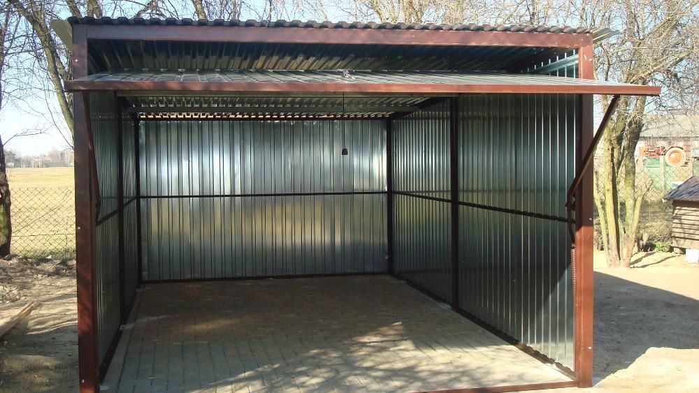 Garaż blaszany 3x5 z bramą uchylną. garaż garaże dostawa gratis