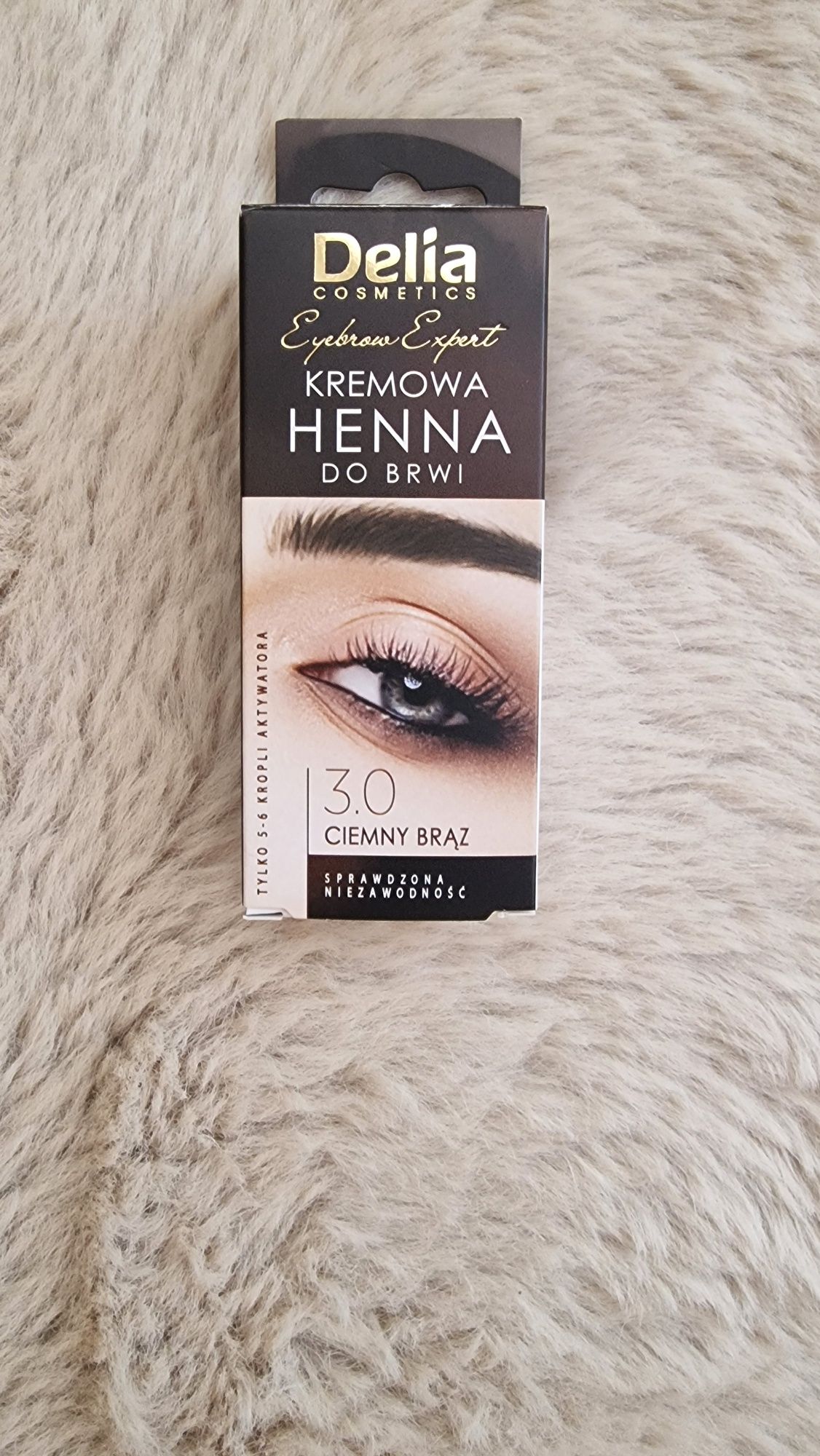 Henna do brwi ciemny brąz delia