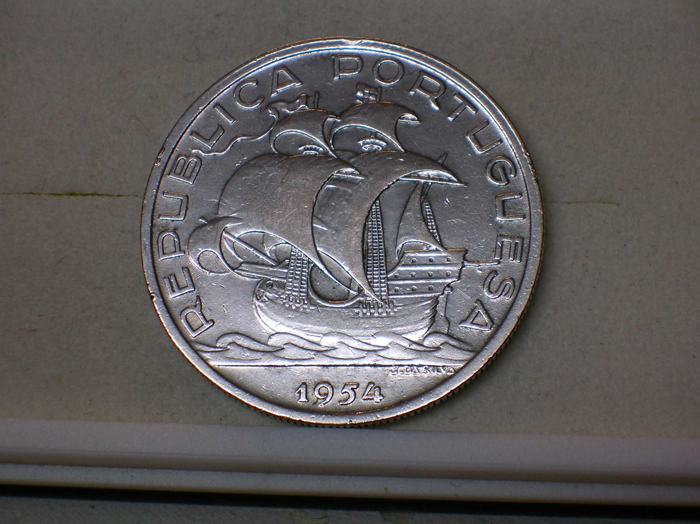 Moeda 10$00 - 1954 / Prata