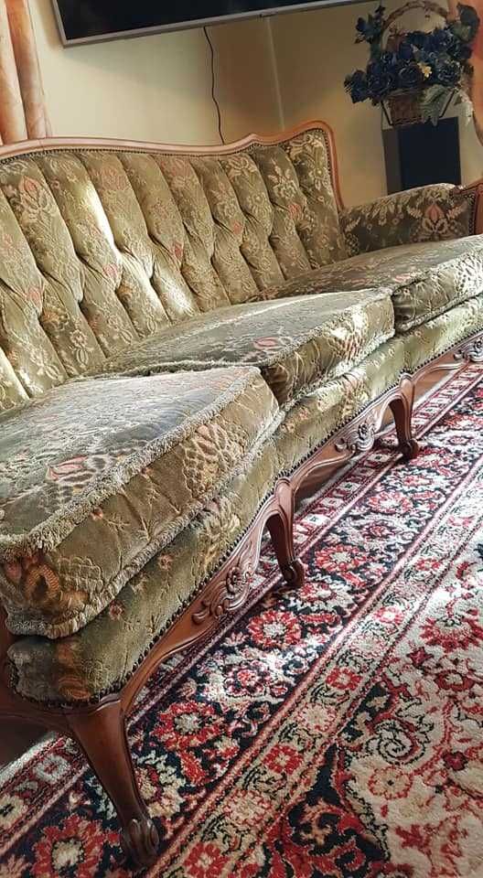 zestaw wypoczynkowy ludwikowski antyk sofa+ 2 fotele