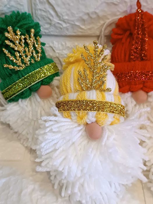 Гноми декоративні на новий рік, на ялинку, декор для дому, подарунок