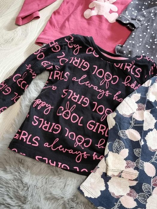 Bluzeczki na długi rękaw.Sweterki dziewczynka rozmiar 80