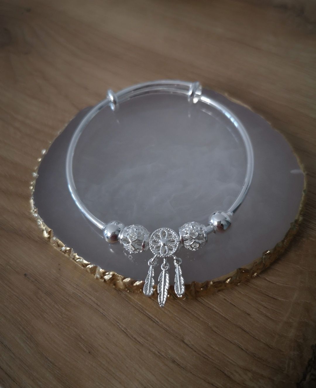 Nowa bransoletka srebrna z zawieszkami jak charmsy pandora na prezent