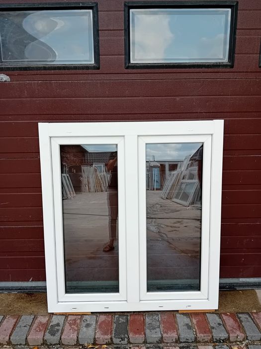Okna 118x127 PCV plastikowe okno dwuskrzydłowe DOWÓZ CAŁY KRAJ
