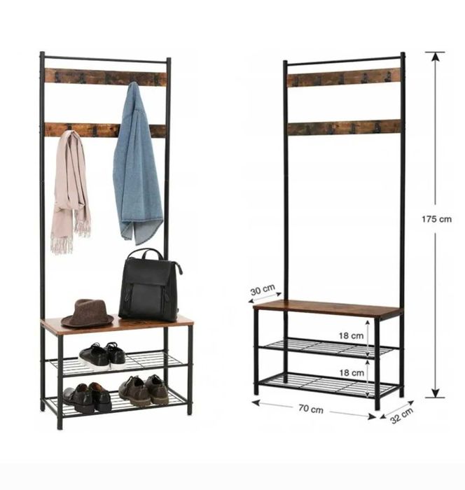 Полиця вішалка стійка шафа підставка для взуття одягу підлогова лофт