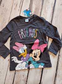Bluzka Disney mickey 116 cm szara dziewczęca myszka bawełniana miki