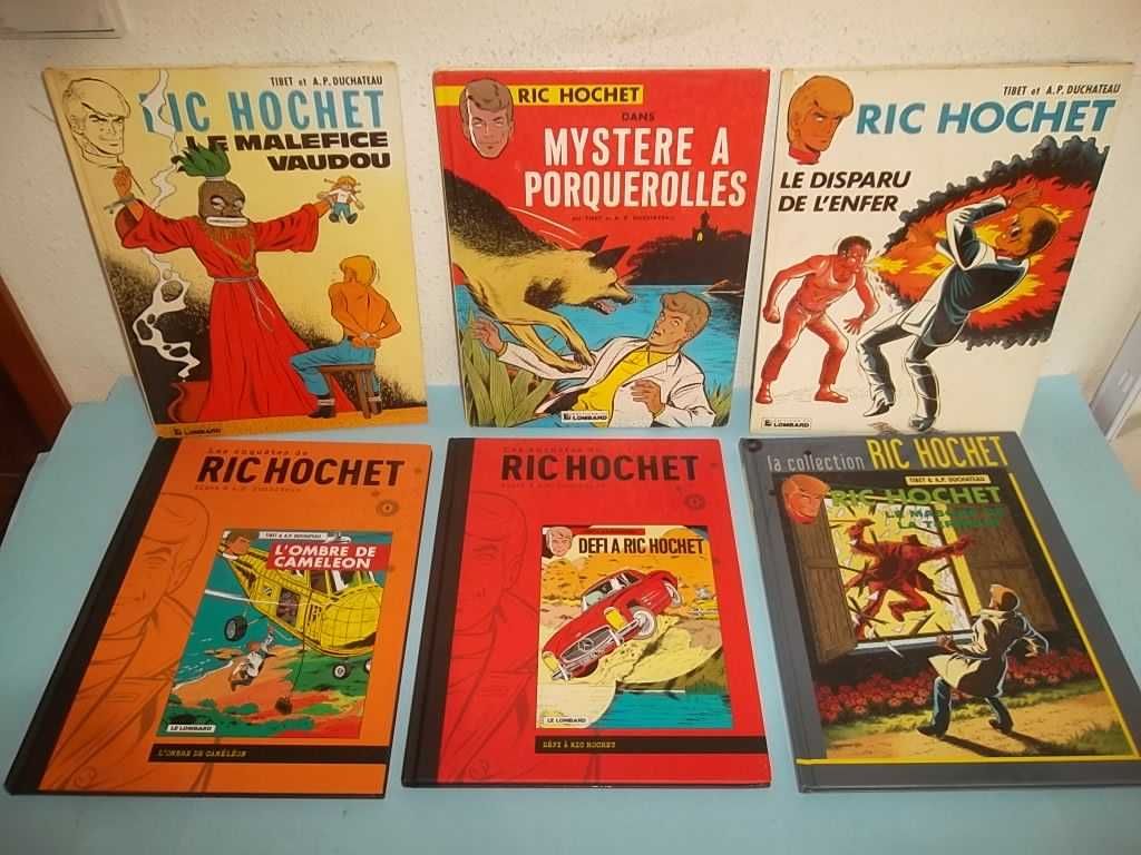 RIC HOCHET - por Tibet & Duchateau , álbuns em português e francês.