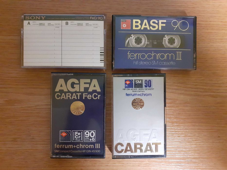 Аудиокассеты AGFA BASF SONY  FeCr Type III