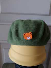 Stylowy, hiszpański beret zieleń pastel cotton r 122- 128 - 134