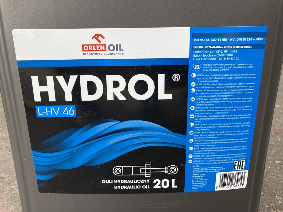 Olej hydrauliczny HV46 POrlen Oil