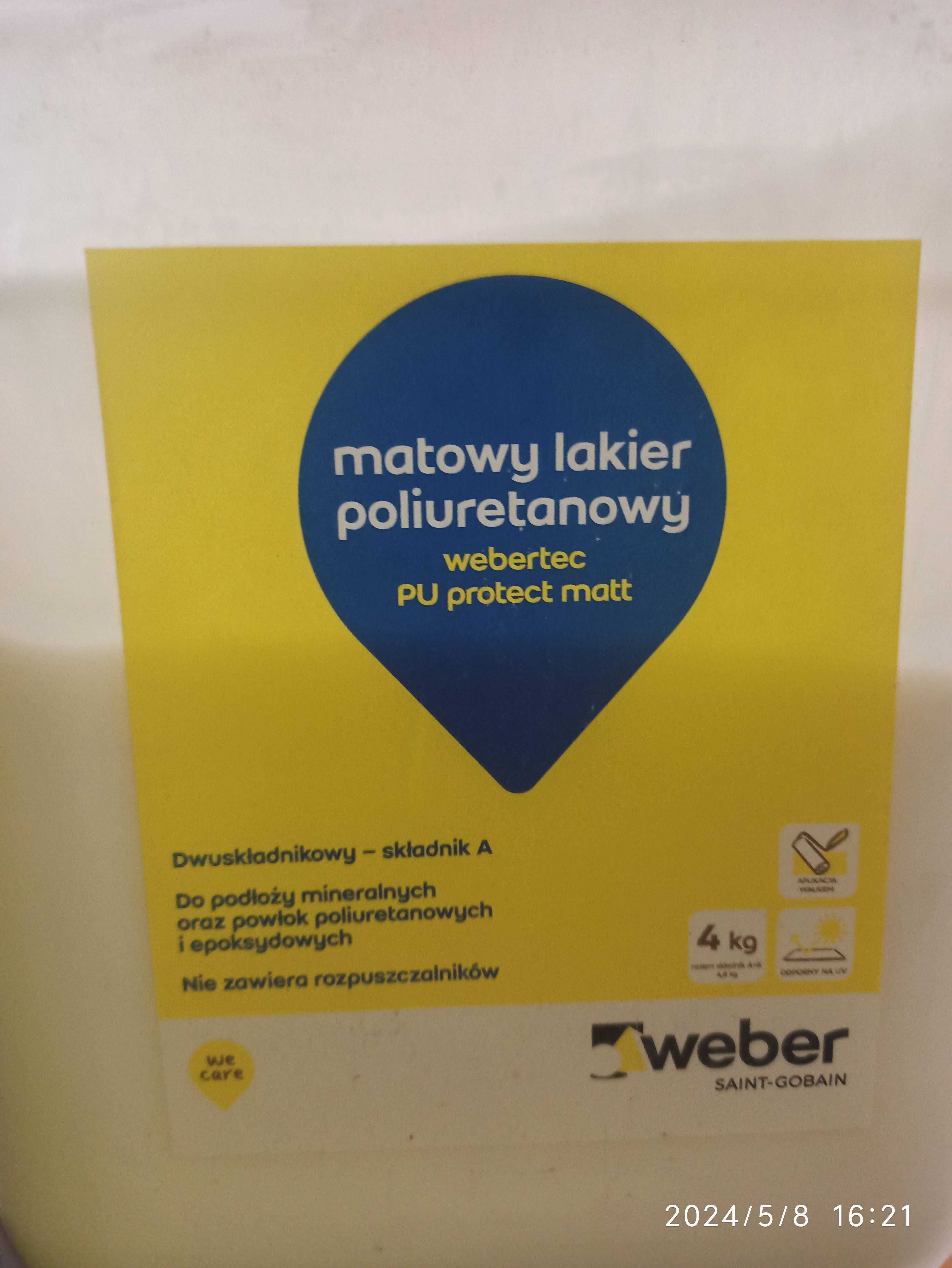 WEBER.TEC PU PROTECT MATT Matowy lakier poliuretanowy do posadzek