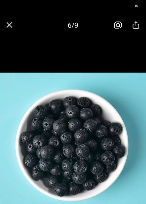 Koraliki z lawy wulkanicznej 10mm. 195szt.