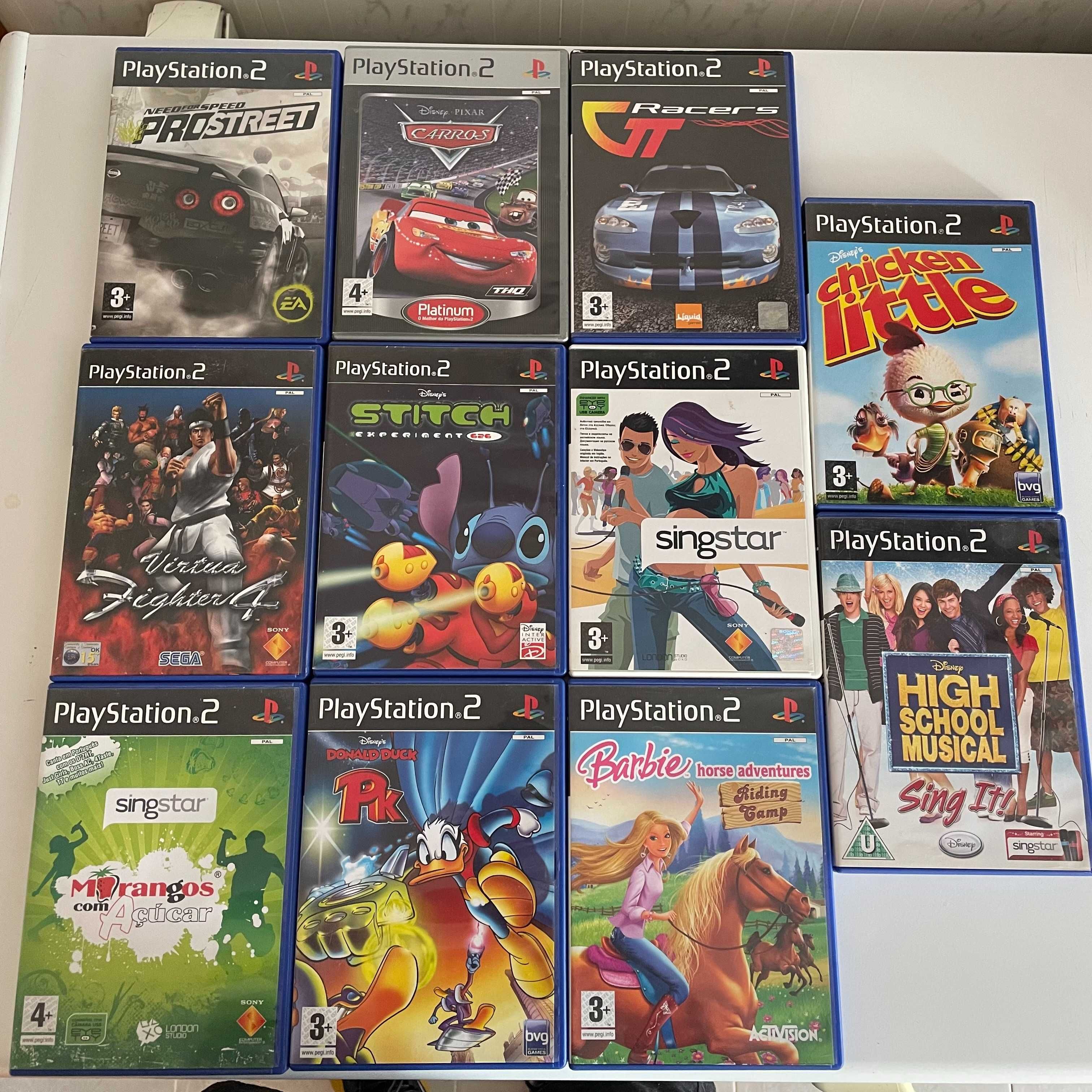 PS2 Slim + 2 Comandos + 11 Jogos + cabos | Bom estado