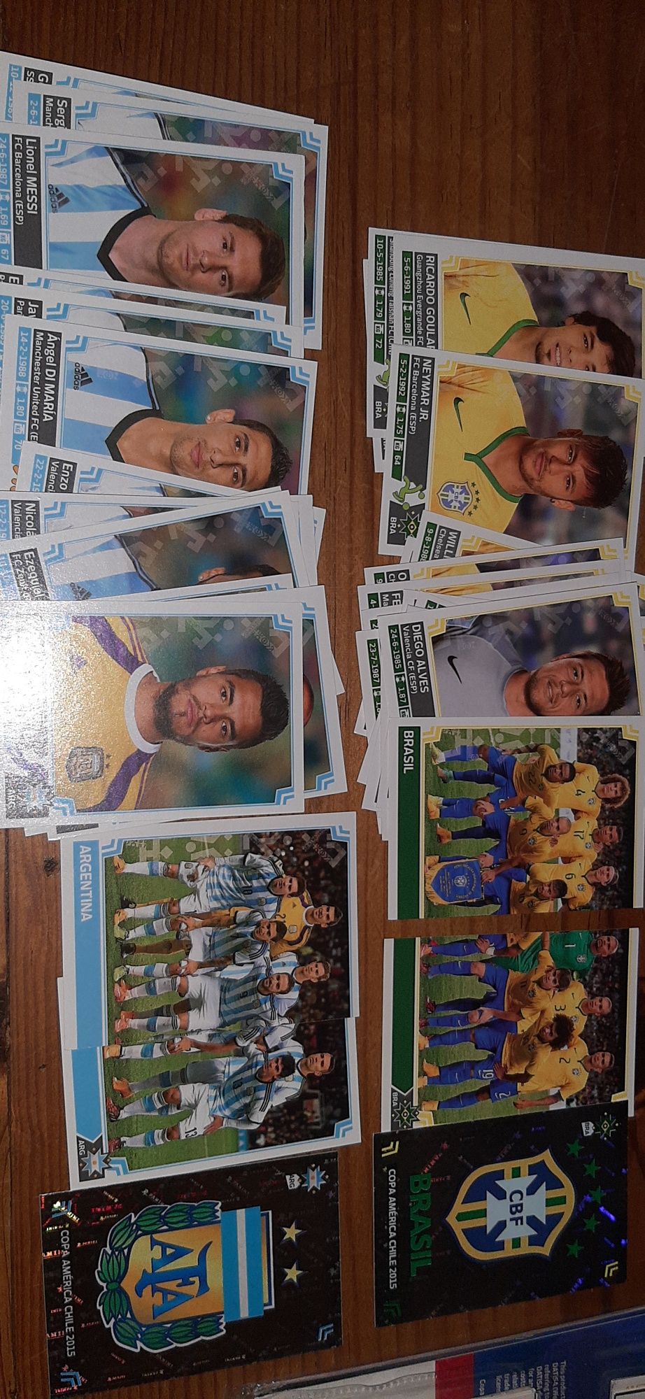 Caderneta cromos por colar completa copa América Chile 2015