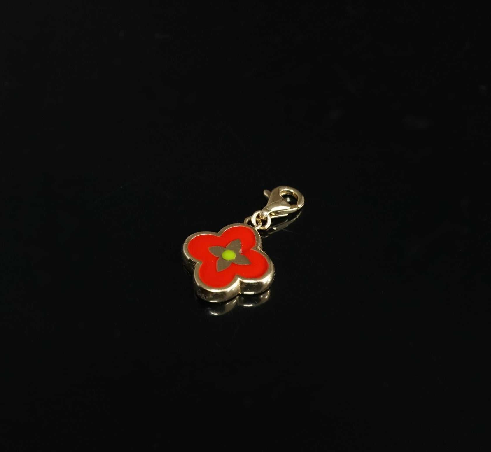 Złoto 585 - złota zawieszka charms koniczynka