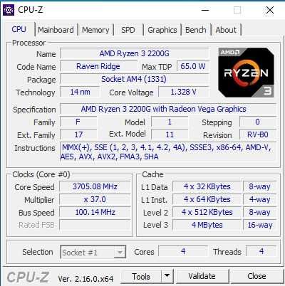 Komputer mini itx Ryzen 3 RX 550 SSD DDR4