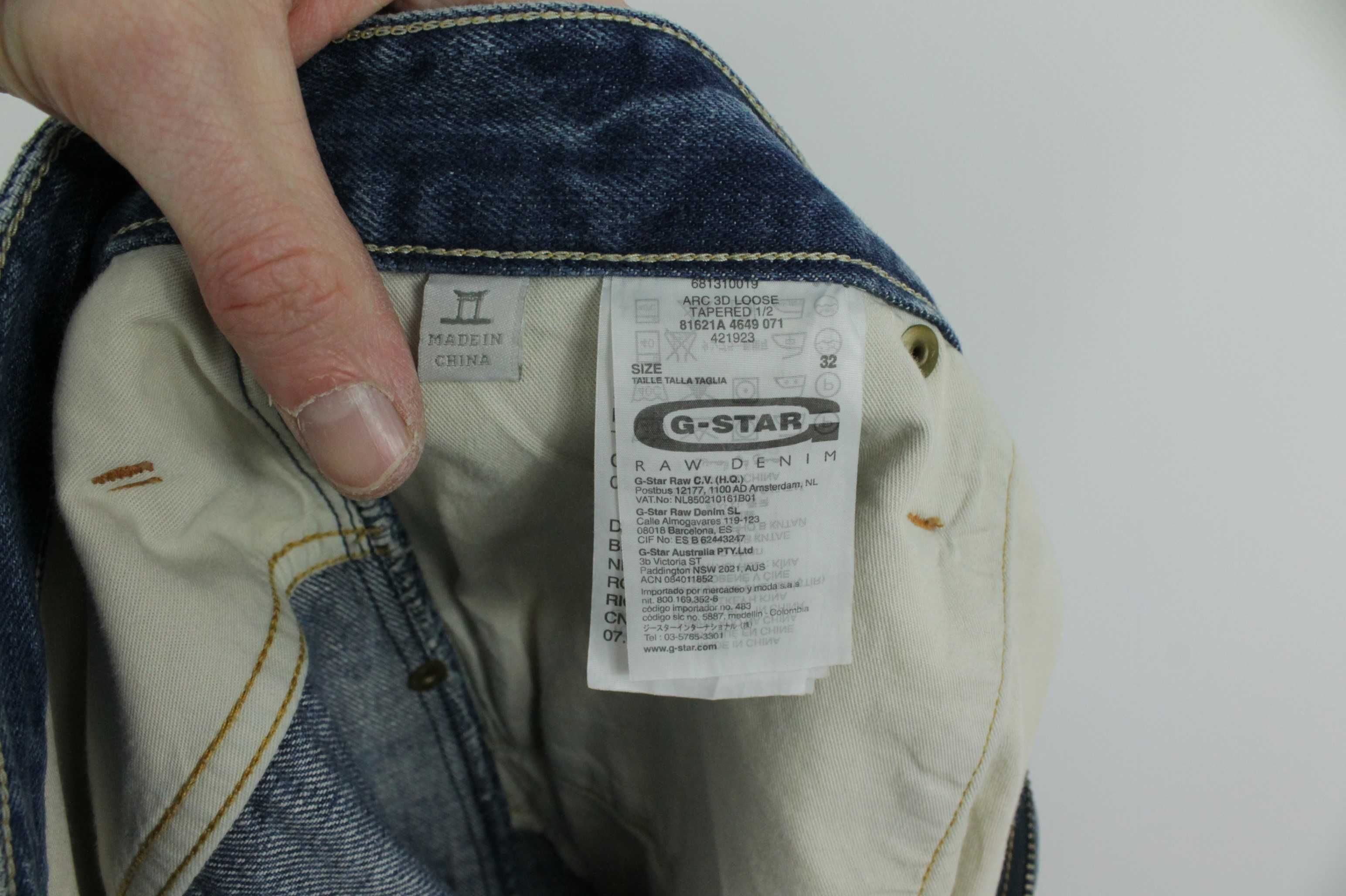 Круті джинсові шорти G-Star Raw Arc 3D Loose Tapered 1/2 Розмір W32 M