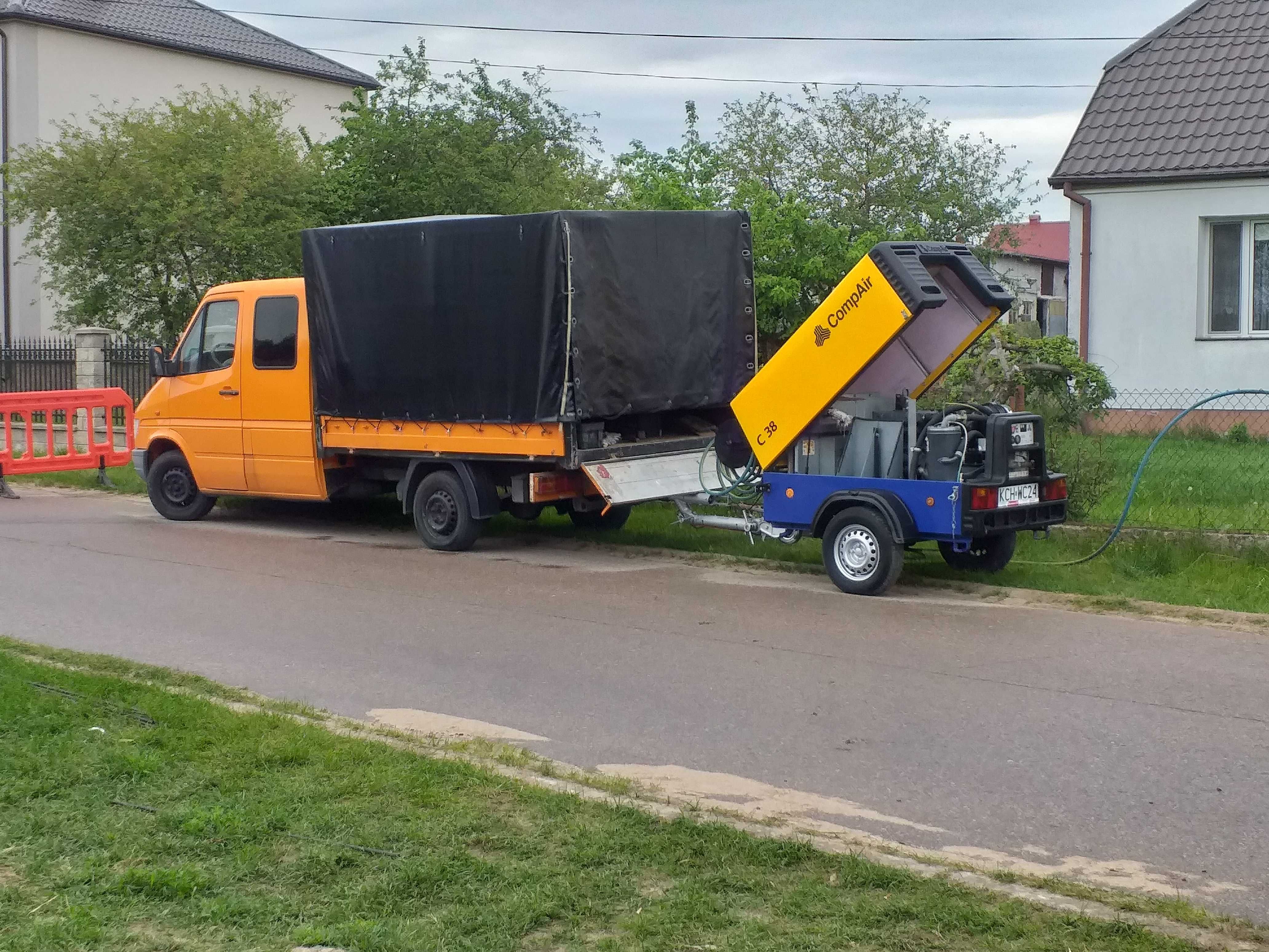 Usługi hydrauliczne.Przeciski kretem.Przyłącza wod-kan.Minikoparka