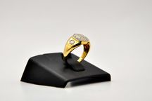 Каблучка із жовтого золота з діамантами 0,507 ct