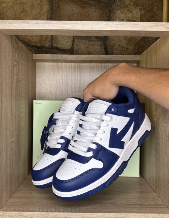 БЕЗ ПЕРЕДОПЛАТ Кросівки Off-White Out of Office blue оффвайт сині