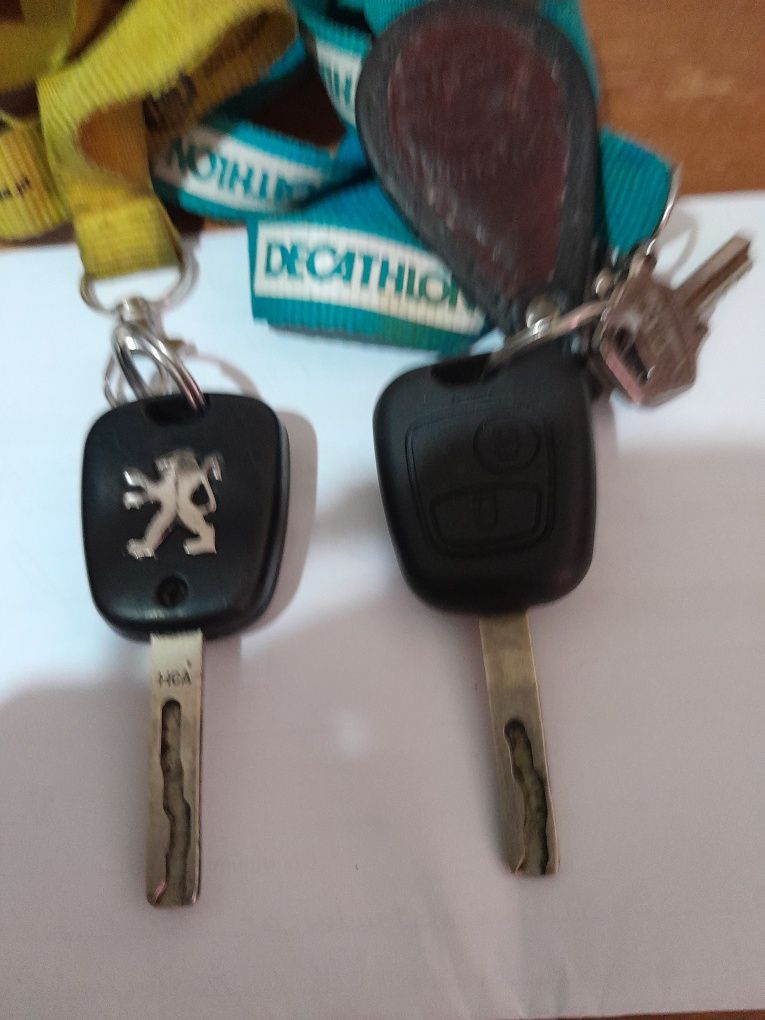 2 chaves peugeot 307 ou outro peugeot  com capas de comando novas