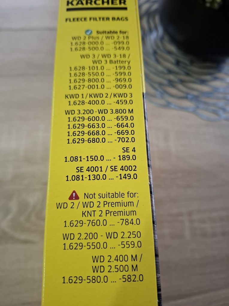 Worki do odkurzacza Karcher KFI 357