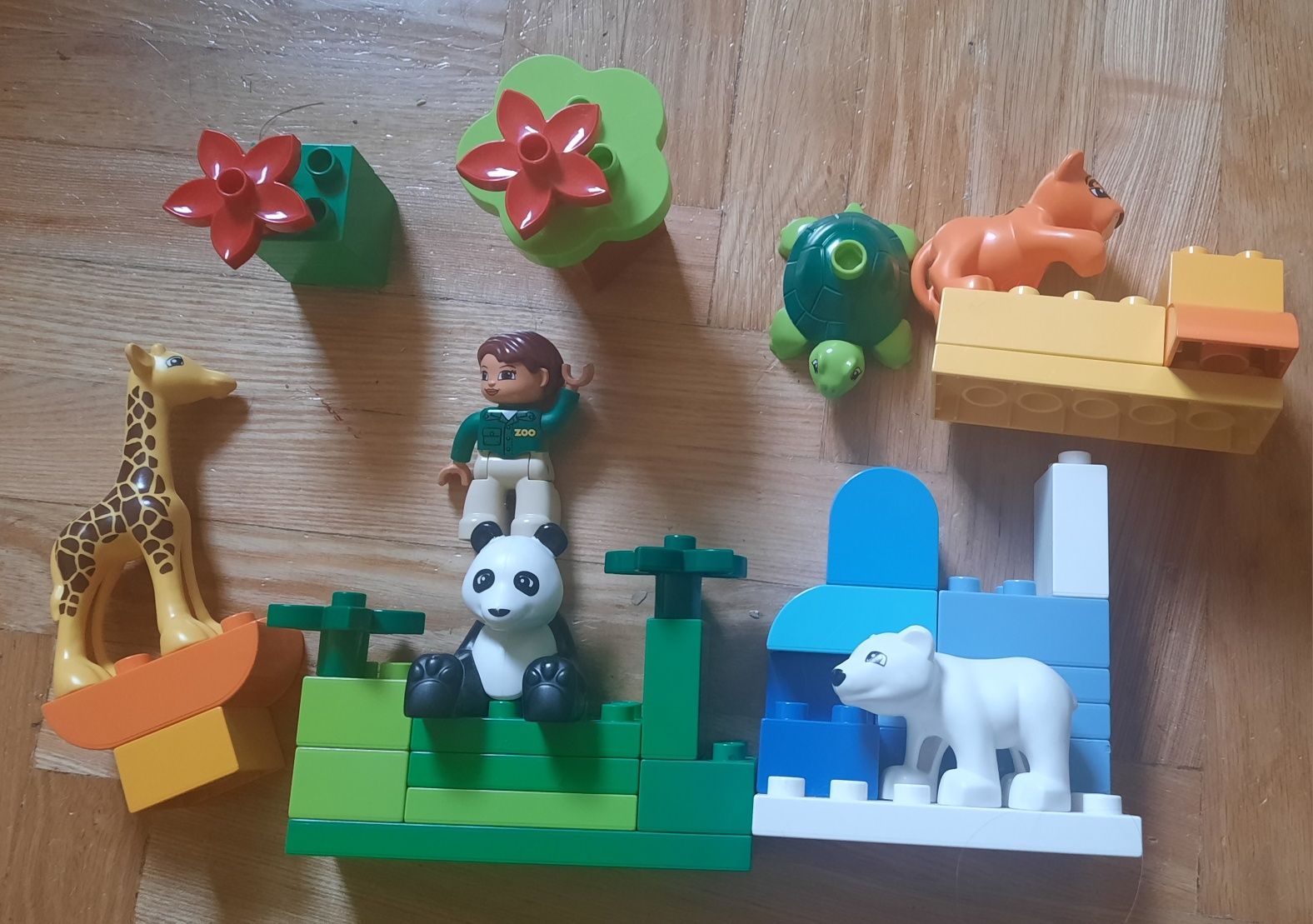 Duplo mini zoo panda +małe zwierzęta