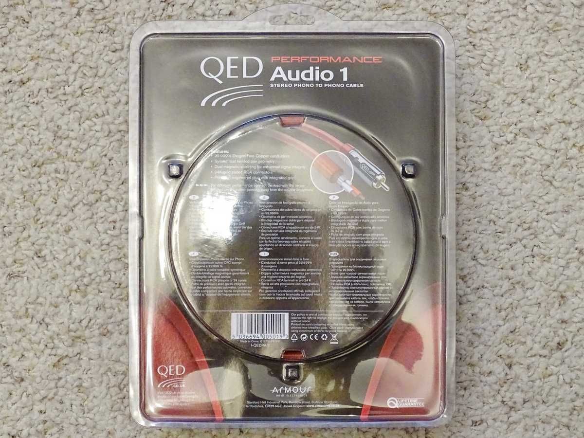 QED Performance Audio 1 RCA аудіо кабель, довжина 1,0 м, Британія