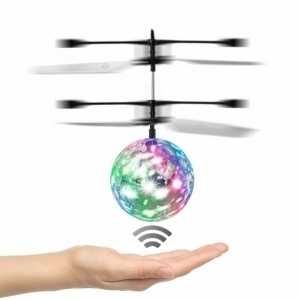 Zdalnie sterowana ręką latająca kula świecąca disco LED dron