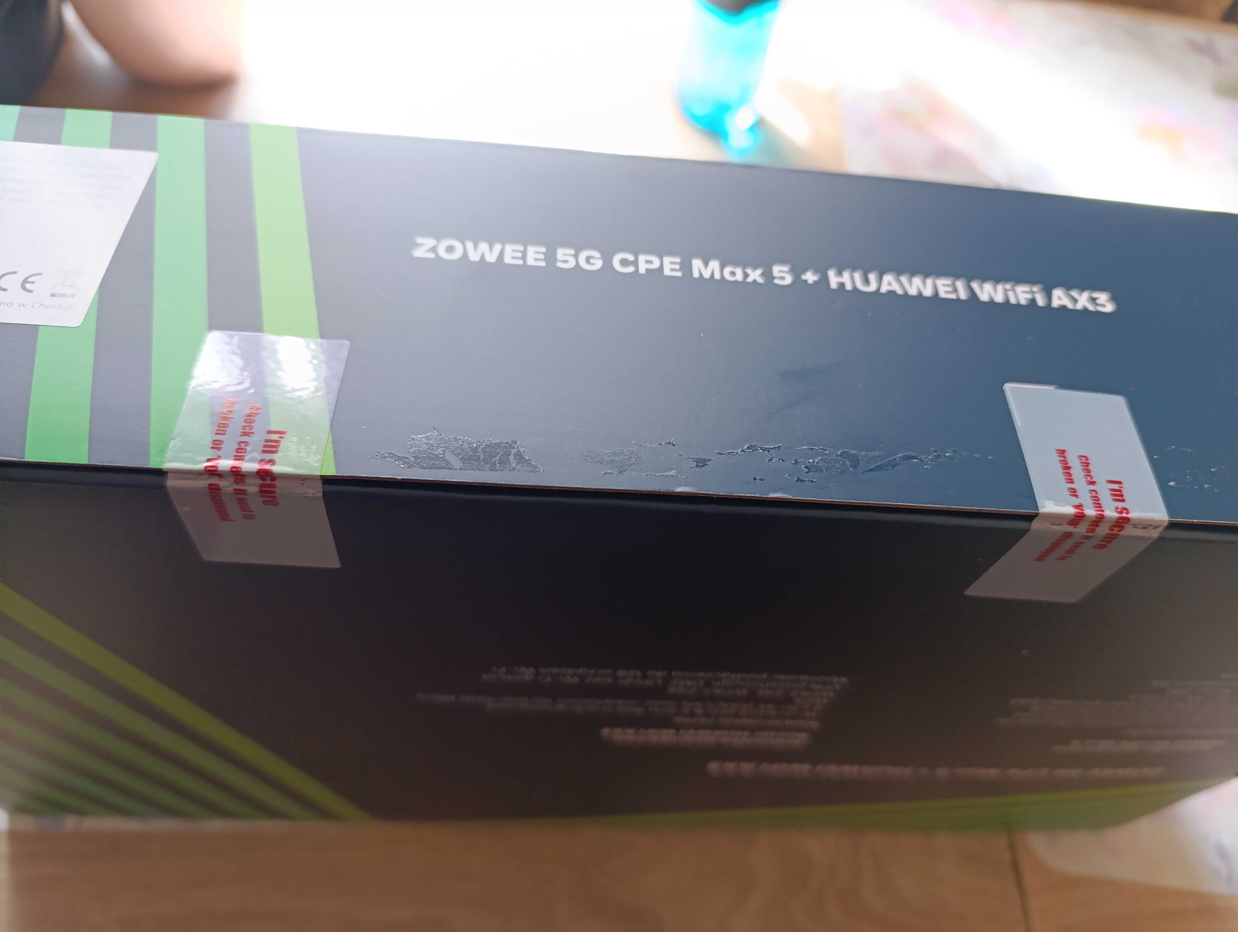 Zowee 5G CPE Max 5 + Huawei Wifi AX3