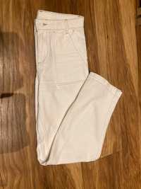 Białe spodnie CARGO H&M 34