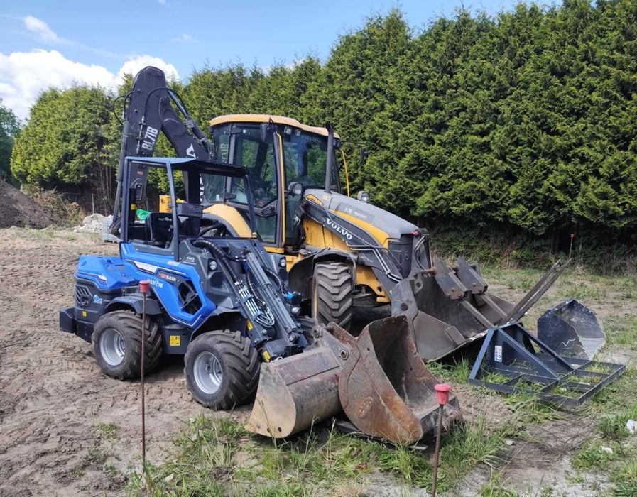 Usługi koparko-ładowarką, mini ładowarką glebogryzarka, ogrodnictwo