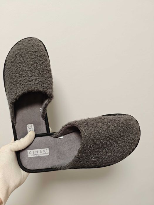 Ginak 43 р шерстяні теплі сірі барашки чоловічі термо